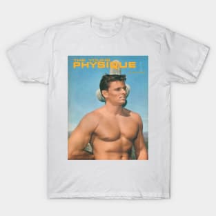 THE YOUNG PHYSIQUE - Vintage Physique Muscle Male Model Magazine Cover T-Shirt